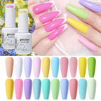 Arte Clavo Transparent Nude Pink Color Jelly Gel Nail Polish Semi Permanent 15ml Top Coat Soak Off UVLED Varnish Nail Art Design
