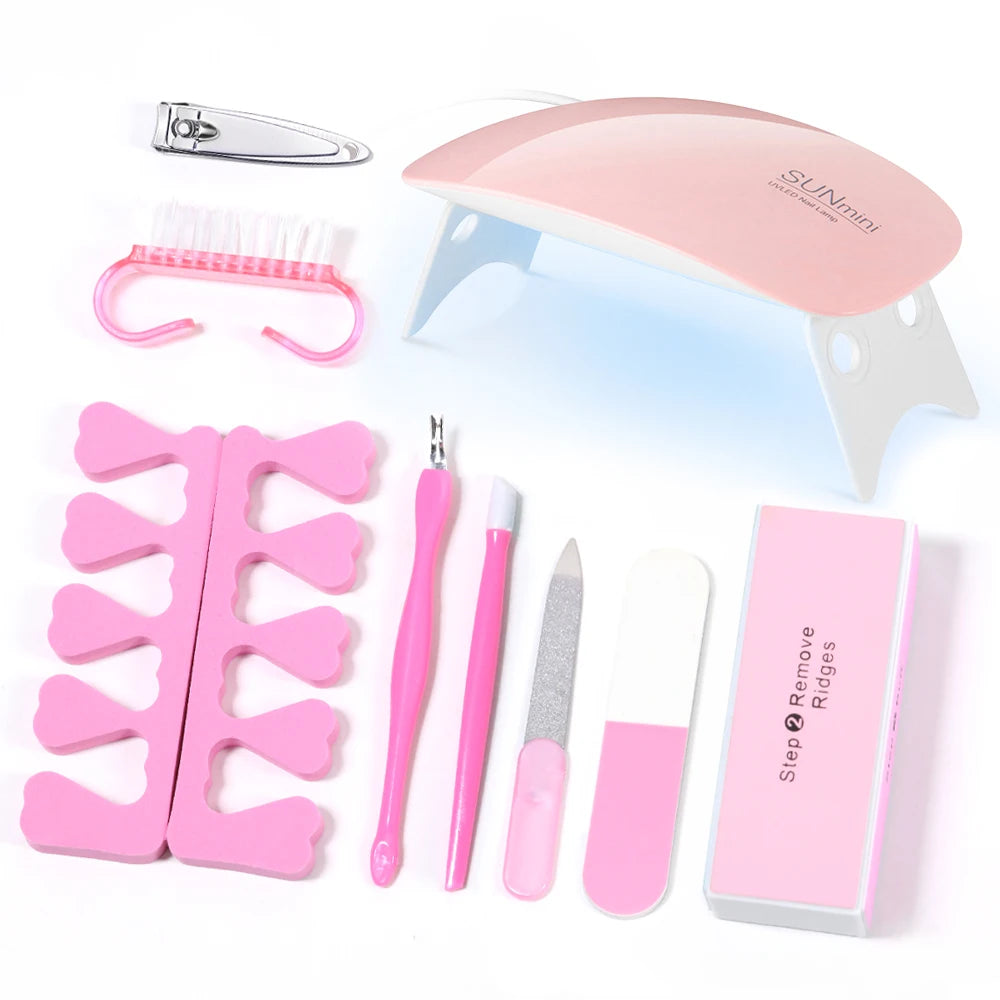 Manicure UV LED Lamp Kit Set UV Lamp and 20000RPM Nail Drill Machine Kit and Remove Dead Skin Manicure Tools Set