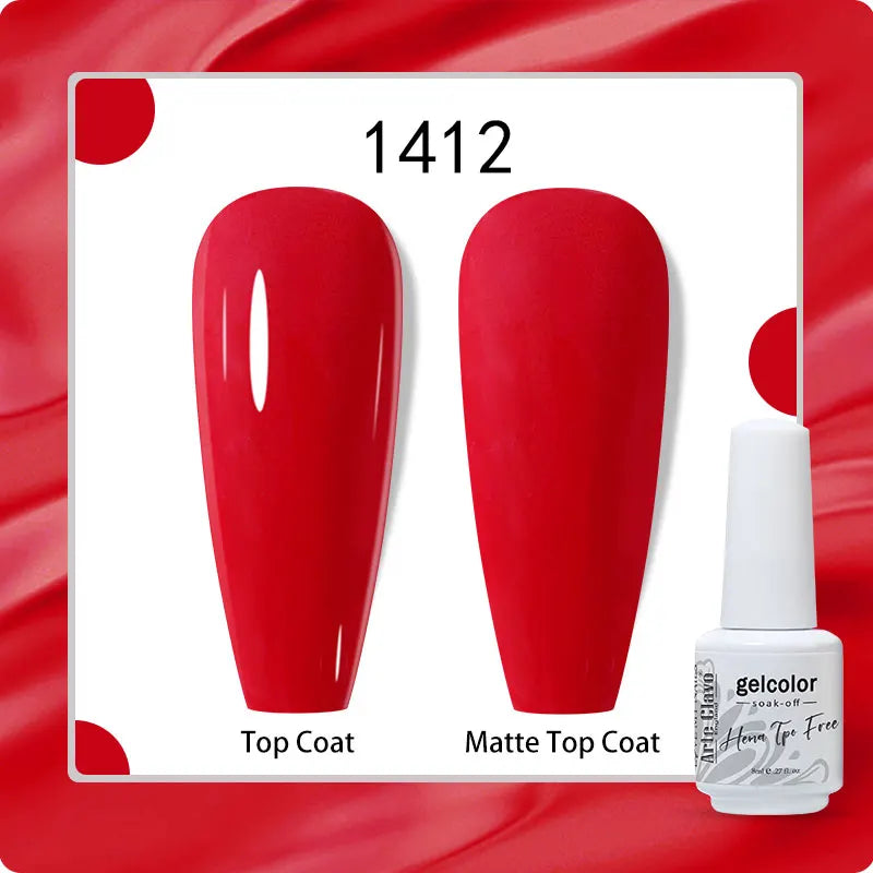 Arte Clavo 8ml HEMA TPO Free Gel Nail Polish Nail Art Manicure Semi Permanent Gel UV Hybrid Varnishes Base Top Coat Enamels New