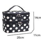 Large Capacity Makeup Bag Double Zip Women Cosmetic Bag Bathing Pouch Travel Toiletries Organizer Waterproof Storage Make Up Cas