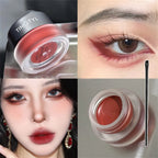 3-Color Eyeliner Eyebrow Gel Cream With Brush Waterproof Lasting Non Smudging Matte Red Brown Easy Wear 3 In 1 Korean Makeup
