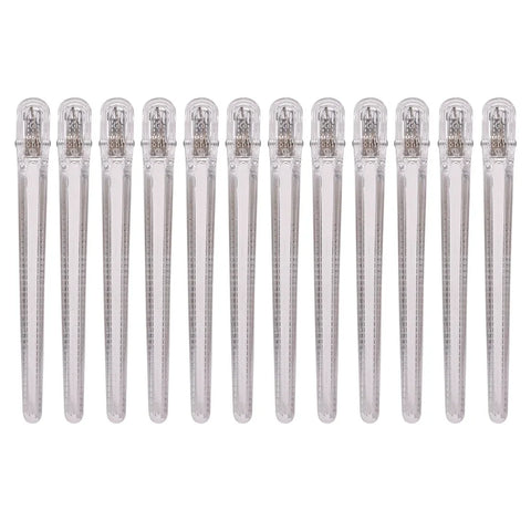 12pcs Pro Seamless Alligator Clip Hair Clip Barbershop Haircutting Sectioning Hairpin Salon Household Styling Tools Accessories
