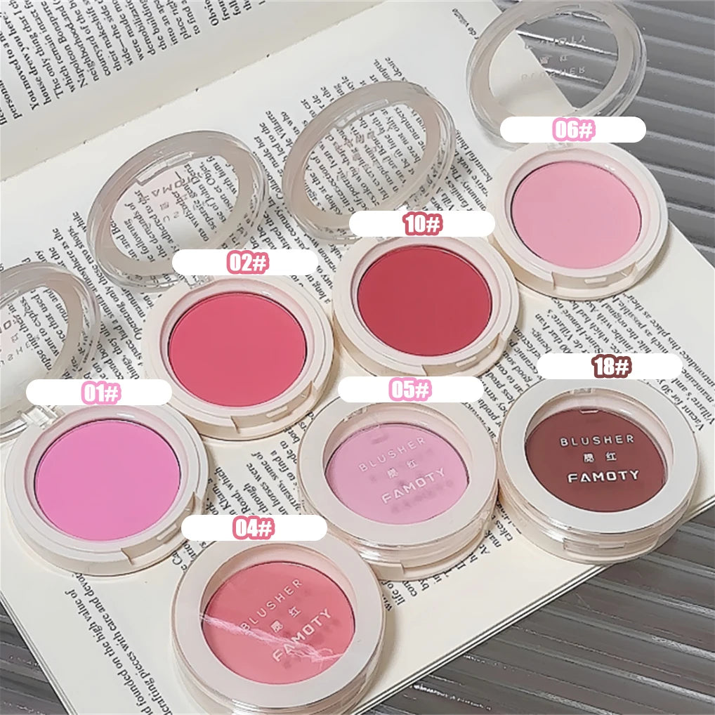 Monochrome Milk Peach Face Blush Pallete Mineral Pigment Cheek Blusher Powder Makeup Professional Contour Shadow Pink Blusher