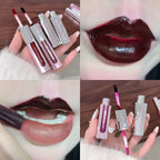 2 in 1 Matte Tear Off Lip Glaze Water Light Mirror Lip Stain Tattoo Peel-off Lip Gloss Waterproof Rose Lips Tint Lipstick Makeup