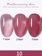 1-30pcs PSK Nude Pink Color Nail Art Ice Transparent Bare Color Nail Enamel 2026 New Net Red Popular White Gel Nail Polish