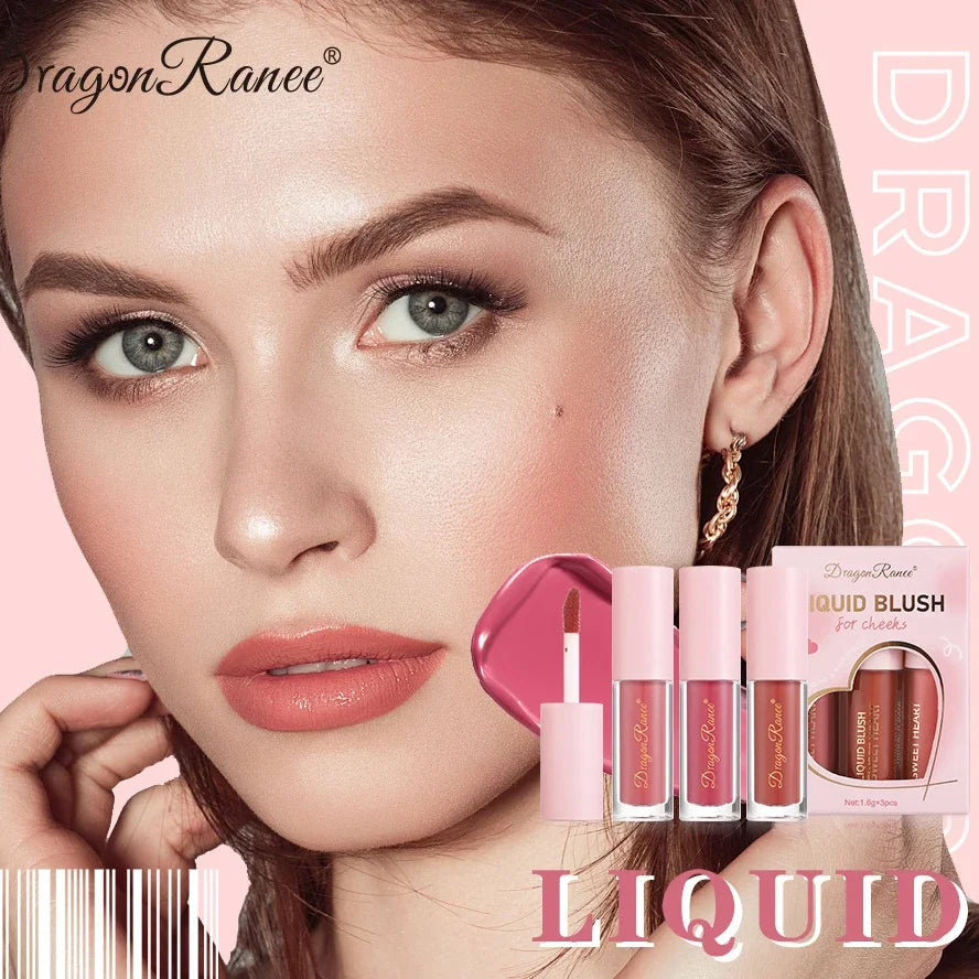 1/3Pc Mini Matte Liquid Blush 8Color Velvet Blusher Orange Peach Face Rouge Lasting Beauty Natural Cheek Tint Cream Blush Makeup