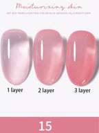 10ml 1-8pcs Milky White Quick Extension Gel Nail Polish Nude Construct Hard Semi Permanent Acrylic Extension Nail Art Varnish