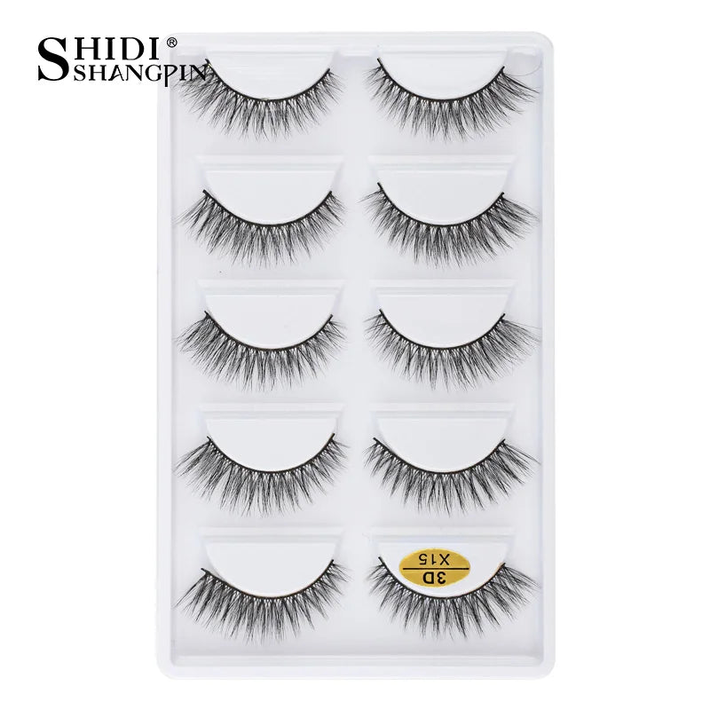 3/5 Pairs Hot Sale Natural Long 3D Mink Lashes Soft Short Faux Cils Handmade Fake Lashes Makeup Tool Eyelash Extension Maquiagem