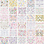 30Pcs/set Colorful Butterfly/Flowers Nail Stickers Kawaii Cute Mini Rose/Lavender/Sunflower Nail Decal DIY Adhesive Nail Floret