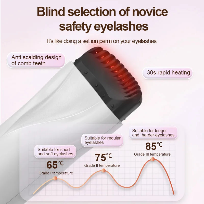Heated Eyelash Curler Electric 3Modes Eye Lashes Eyelash Grafting Long Lasting Makeup Tools Hot Viewer for hot beulah