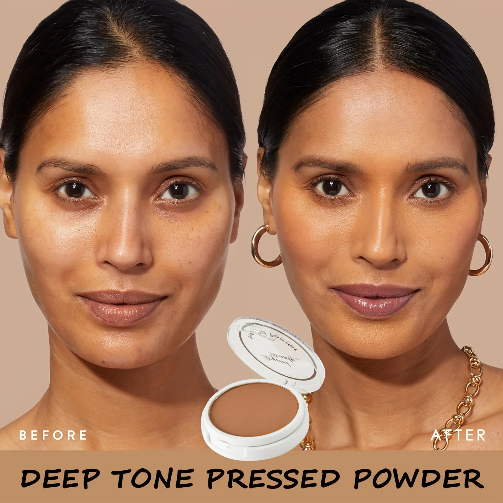 3 Pack Set Wheat Bronzing Powder For Dark Tone, Matte Finish, Sweatproof & Oil Control Powder, Concealer Contouring Foundation