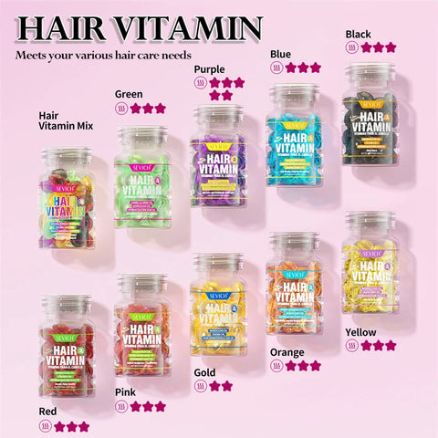 Hair Vitamin Capsule Keratin Anti Hair Loss Hair Vitamin Capsule Oil Hair Essential Complex Oil Silky Hair Mask Repair Damaged