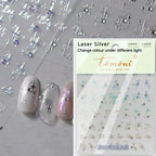 1PC 5D Korean Bronzing Nail Stickers Japanese Gold Silver Star Moon Luxury DIY Nail Art Decoration Decals Manicure Accessories