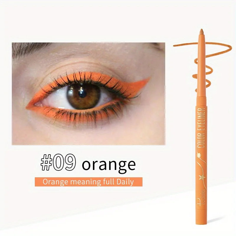 Colorful Eyeliner Gel Pencil Waterproof Lasting Easy To Wear Eyes Beauty Makeup Natural Matte Lying Silkworm Eye Liner