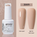Arte Clavo Transparent Nude Pink Color Jelly Gel Nail Polish Semi Permanent 15ml Top Coat Soak Off UVLED Varnish Nail Art Design