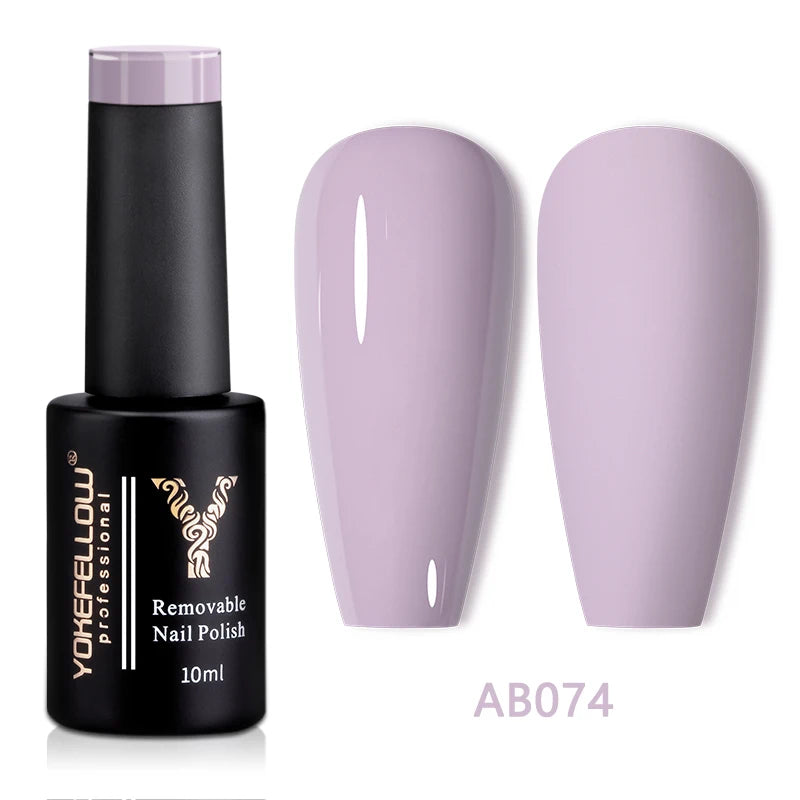 YOKEFELLOW 10ml Jelly Nude Gel Nail Polish High Quality Translucent Pink Nail Gel Varnish Soak Off UV Gel Polish Long Lasting