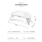 Mini UV LED Nail Lamp 6W for Curing Nail Gel Polish Portable Foldable 120s/60s Timing Manicure Dry Machine Nail Art Drying Tool