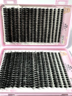 570/640pcs Individul Claster Eyeash Thick & Fluffy Extension 30D/100D Mix Length DIY Cluster Lashes