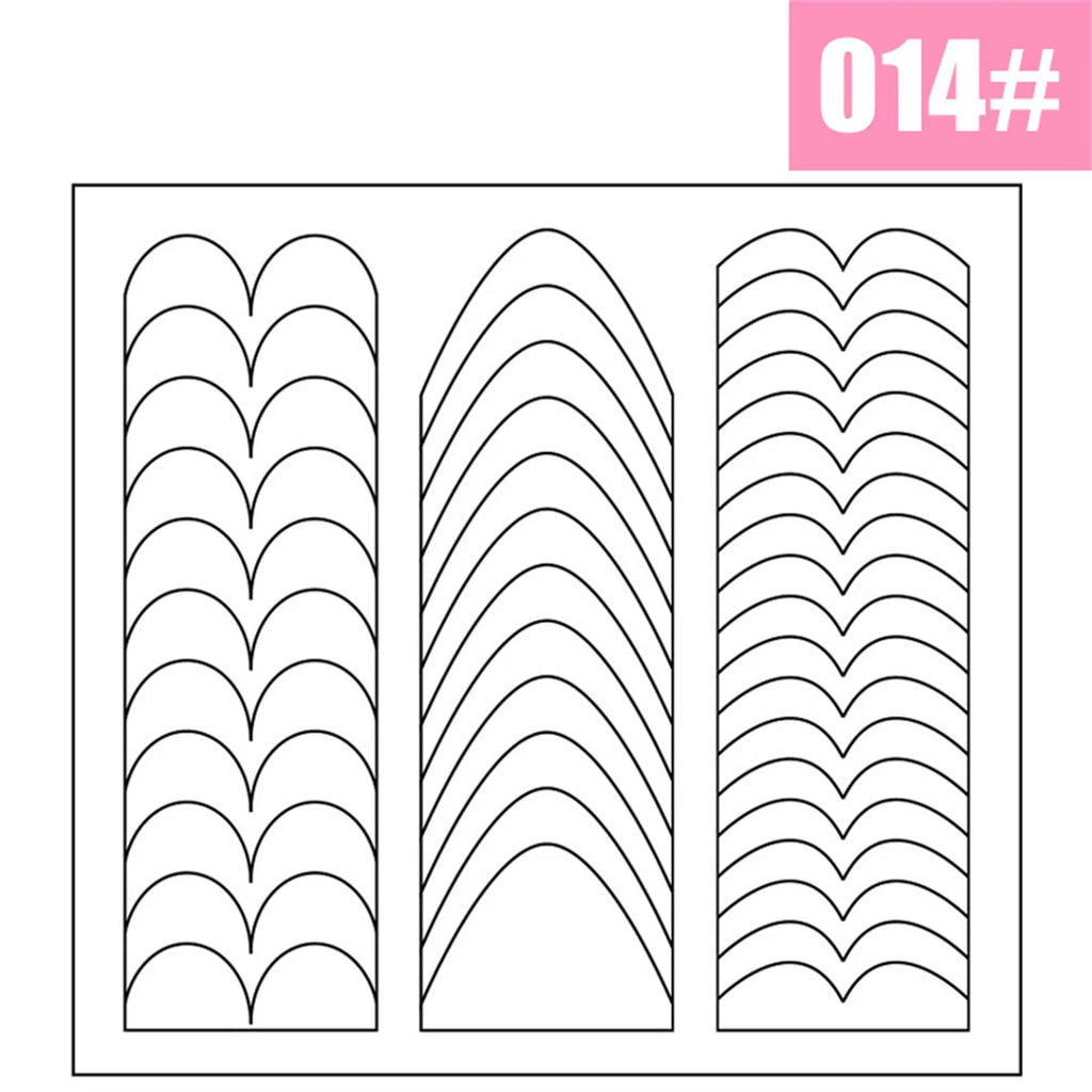 1PCS White French Manicure Strip Nails Sticker Stencil Guide French Nail Art Decals Form Fringe DIY Line Tips Decoration Tools