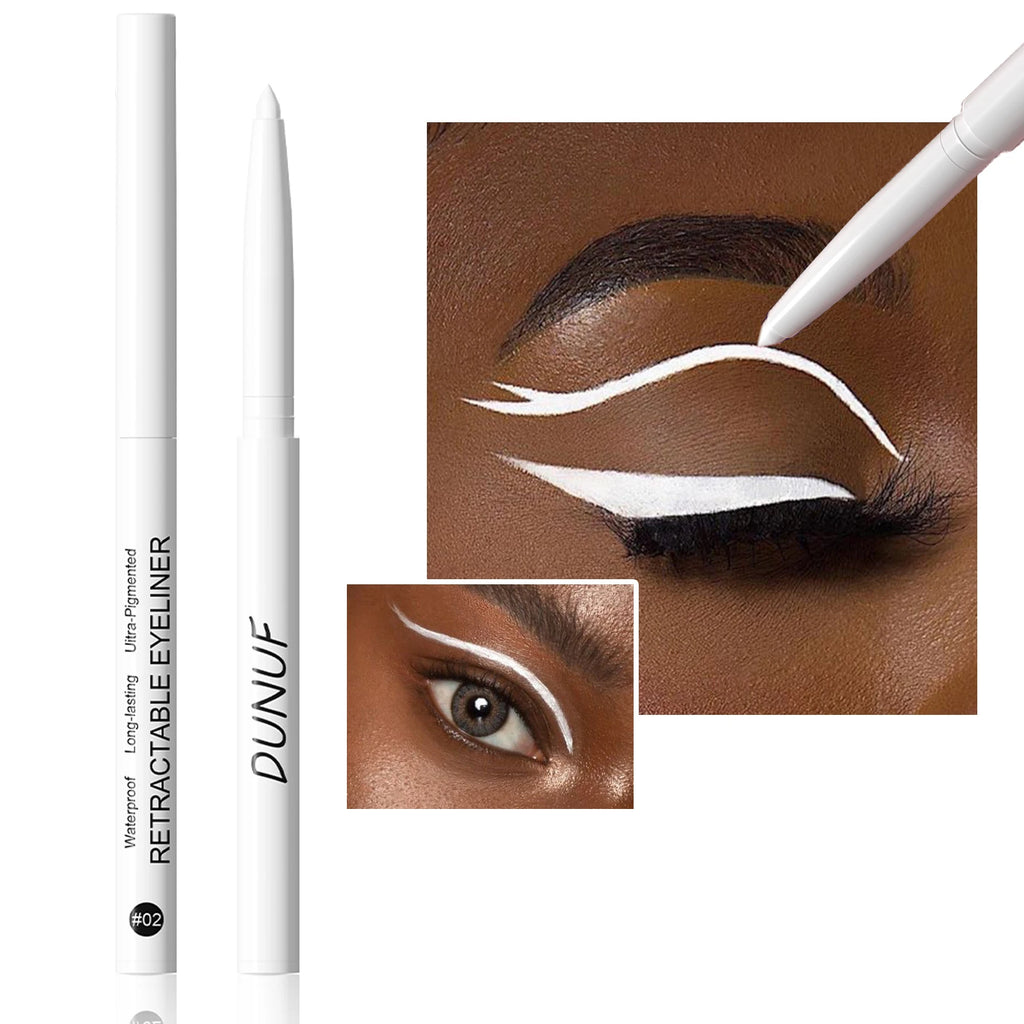 Waterproof Matte Blue Eyeliner Gel Pencil Ultra-fine Smooth Quick Dry Non-Smudge Easy Wear Black Brown White Eyeliner Pen Makeup