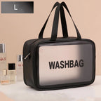 Portable Cosmetic Bag Large Capacity Dust Proof Make Up Storage Handbags PVC Fashion Transparent Travel Bags