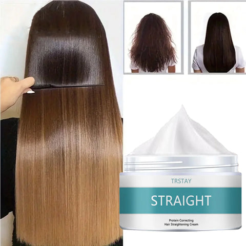 TRSTAY Protein Correcting Hair Straightening Cream Improves Dryness Rashness Britteness Hair Care Product for All Hair Textures