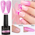 PUENTE 5ml Metallic Painting Liner Gel Polish Bright Mirror Effect Semi-Permanent UV Nail Varnish For Stunning French Nail Art