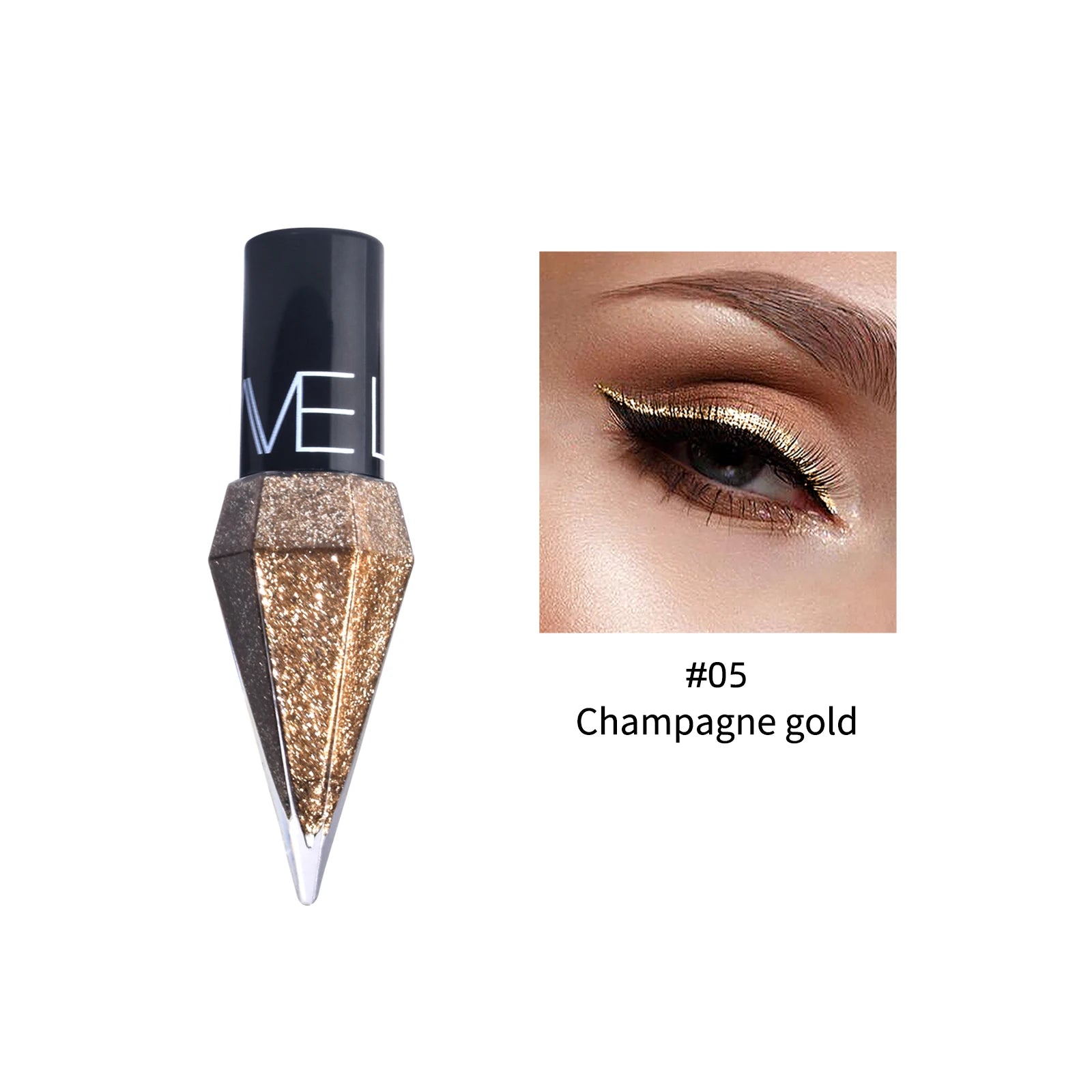 9-Color Diamond Shiny Eye Shadow Eyeliner Pen Pearl Light Color Fast Drying Waterproof Eyeliner Liquid