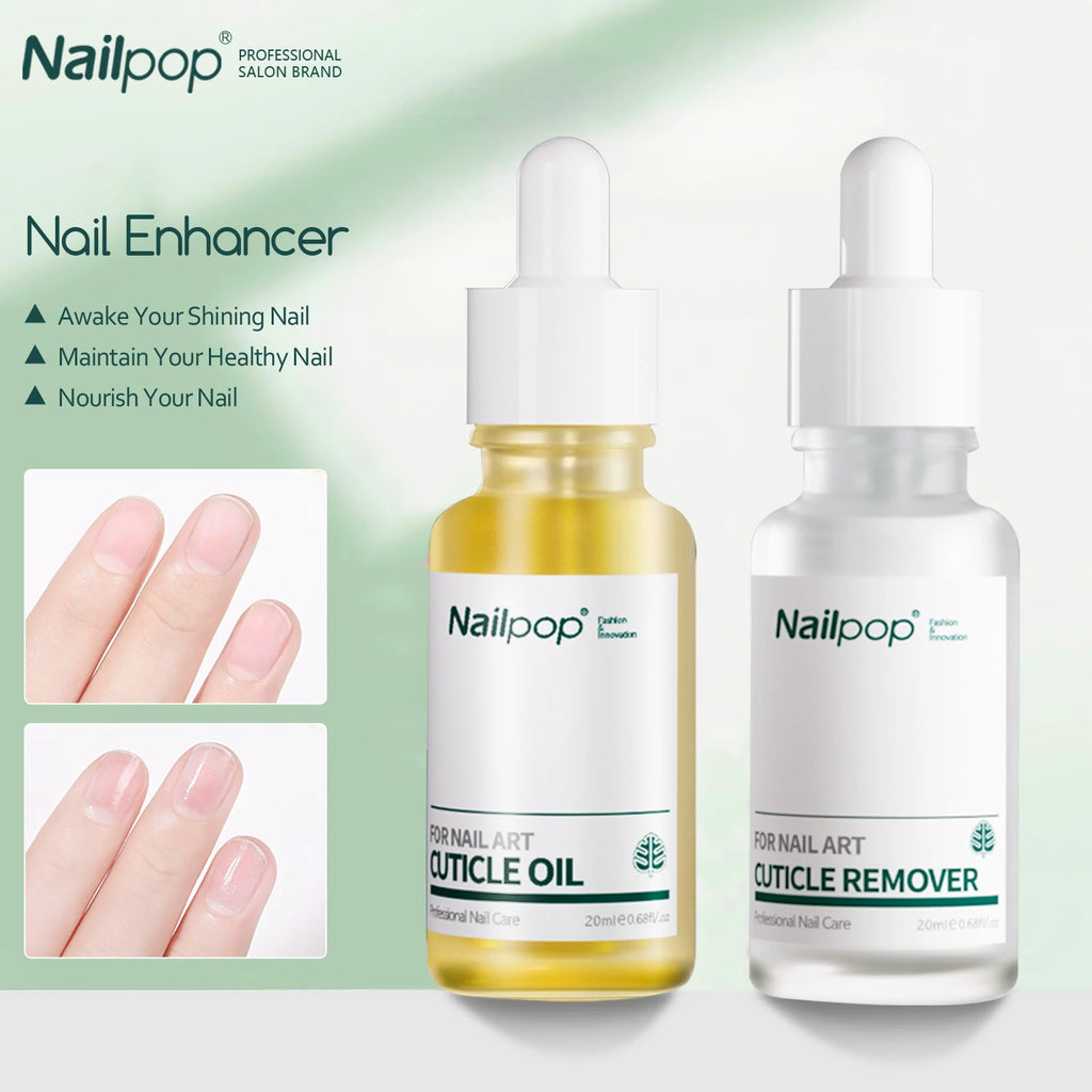 Nailpop Cuticle Oil and Softener for Nails 15ml Cuticle Remover Strengthener Nail Cuticle Protector Moisturize Manicure Kit 1pc