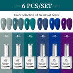 AS 6pcs Color Nail Gel Polish Kit Jelly Pink TPO FREE HEMA FREE Self Leveling Nude Natural Pink Nail Varnish Manicure Set
