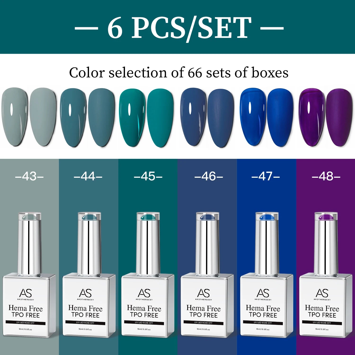 AS 6pcs Color Nail Gel Polish Kit Jelly Pink TPO FREE HEMA FREE Self Leveling Nude Natural Pink Nail Varnish Manicure Set