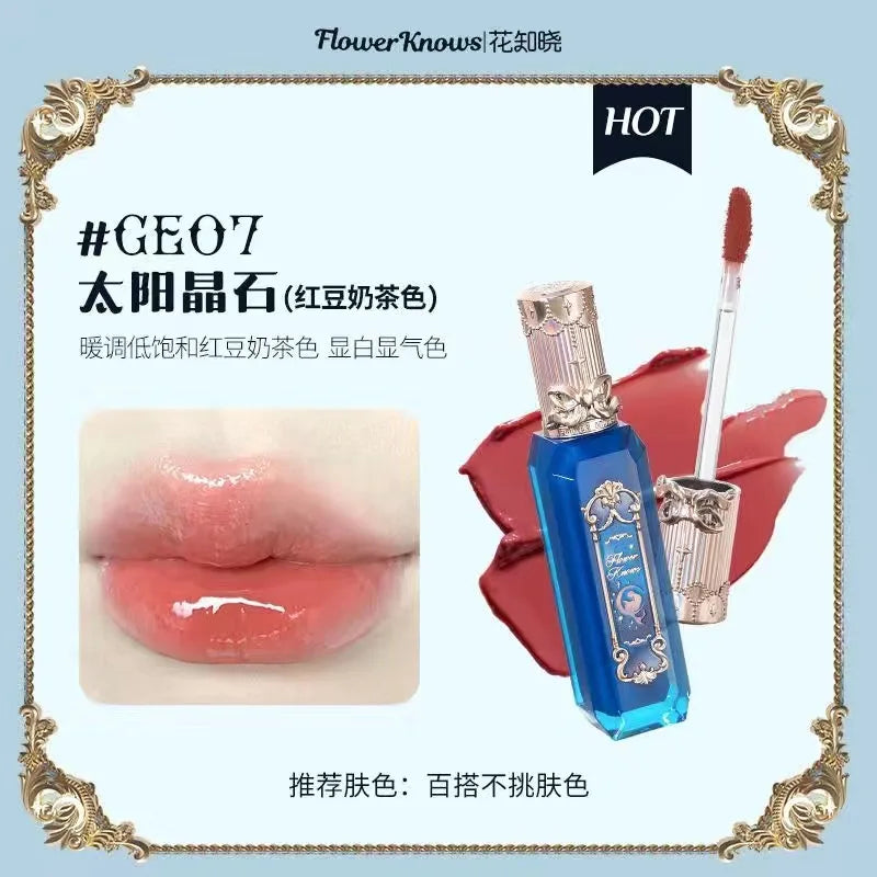 Flower Knows Strawberry Rococo Series Cloud Lip Cream Lip Gloss Long Lasting Velvet Lip Tint Lipstick for Women Cosmetic