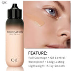 QIC Small Milk Bottle Liquid Foundation Concealer Moisturizing Clear Waterproof Natural Brightening Makeup for Face