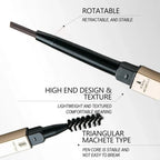 5 Colors With Brush Double Head Eyebrow Pencil Waterproof Smooth Eyebrow Stick Sweatproof Eyebrow Gel Tattoo Pencil Cosmetics