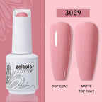Arte Clavo Transparent Nude Pink Color Jelly Gel Nail Polish Semi Permanent 15ml Top Coat Soak Off UVLED Varnish Nail Art Design