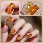 RSNAIL 10g Jelly Amber Gel Nail Polish Crystal Brown Nail Gel DIY Translucent Color Nail Art Gel Permanent UV Gel Polish Varnish
