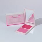 Lakerain 2in1 Cream & Powder Blush Palette Natural Long-lasting High Pigment Blush Makeup Pan Clear Vitality Girl Blush Palette