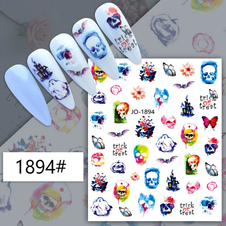Nail Art Sticker Angel Flower Pattern Stickers Cupid Self-Adhesive Nail Decals Stickers Decoration Press on Nails Accessories