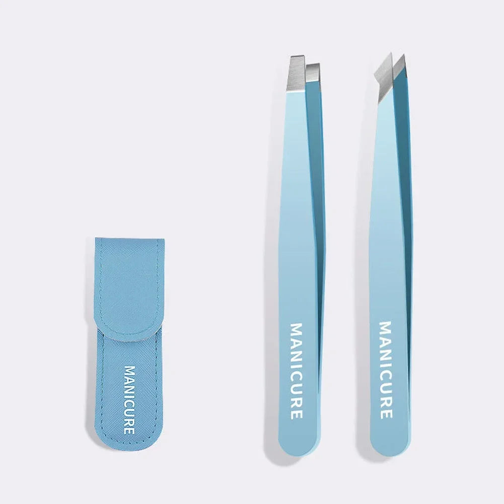New Colorful Hair Beauty Fine Hairs Puller Stainless Steel Slanted Brow Clips Removal Makeup Tools High-Quality Eyebrow Tweezer