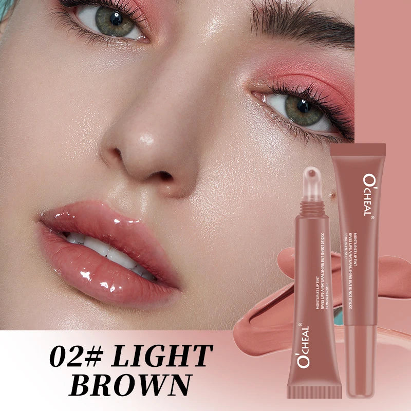 Ocheal Moisturizing Lip Gloss Plumper Shiny Liquid Lipstick Clear Lip Care Beauty Tinted Mask Glaze Colored Lipstick Makeup