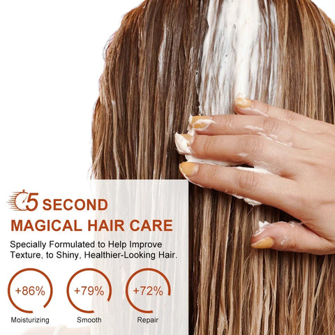 PURC 5s Magical Hair Mask Keratin Treatment Quick Smoothing Perm,Frizz Dry Damage Repairing Cream Restore Soft Masks Hair Care