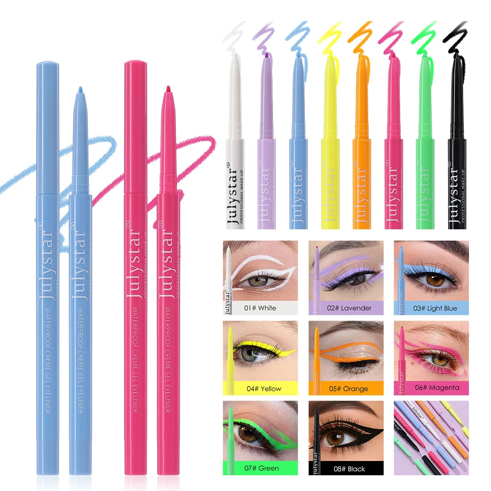 1PC White Matte Eyeliner Gel Pen Long Lasting Waterproof Eye Liner Pencil Quick-drying Non-smudge Eye Makeup for Women Cosmetics