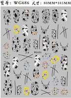 Press on Nails Tiger Symbol Nails Decals Design Fierce Wild Animal Leopard Decoration Manicure Stickers Nails Accessories Tools