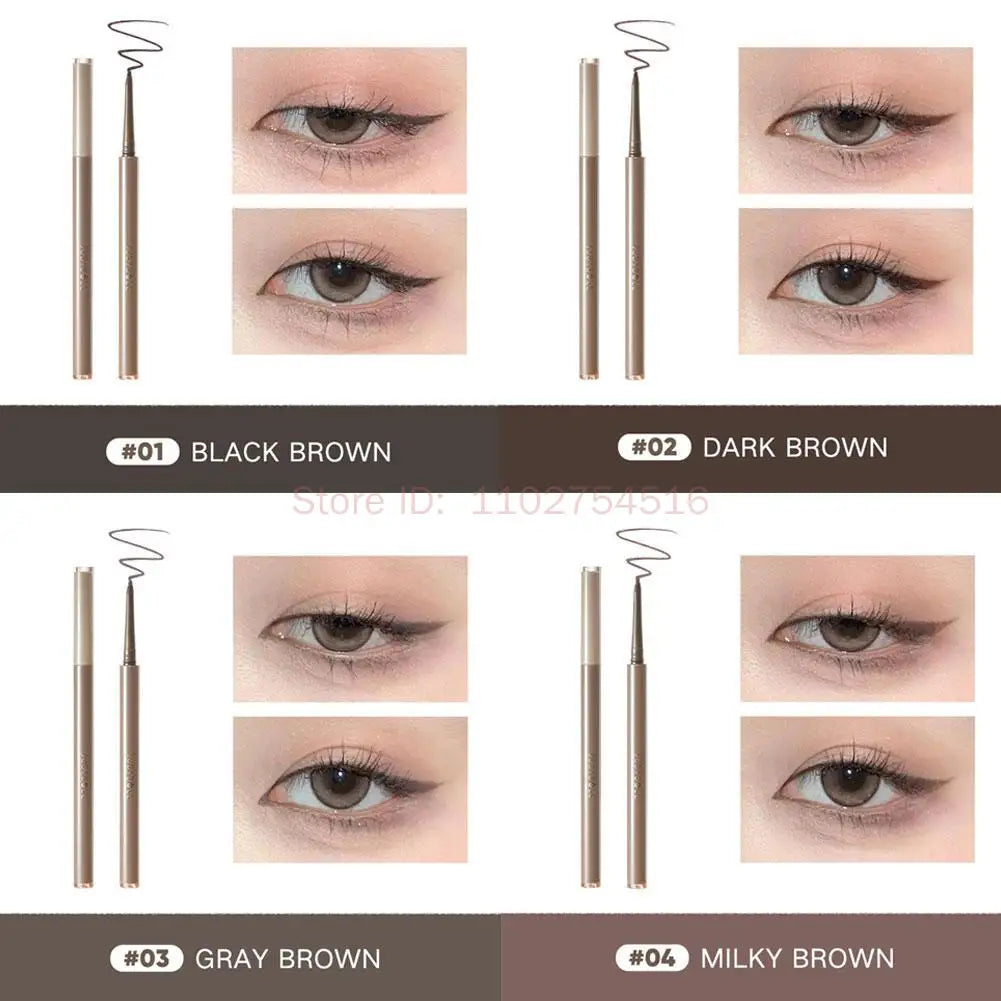 Judydoll Black Brown Waterproof Eyeliner Gel Pen Smooth Not Blooming Lasting Eye Liner Lying Silkworm Pencil Korean Eyes Makeup