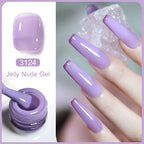 Arte Clavo Transparent Nude Pink Color Jelly Gel Nail Polish Semi Permanent 15ml Top Coat Soak Off UVLED Varnish Nail Art Design