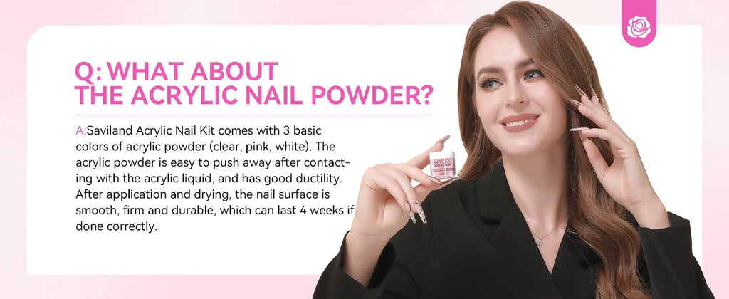 SAVILAND Full Acrylic Nail Kit With UV Nail Lamp Electric Nail Drill Machine Powder Gel Nail Polish Tools For Manicure Nail Art