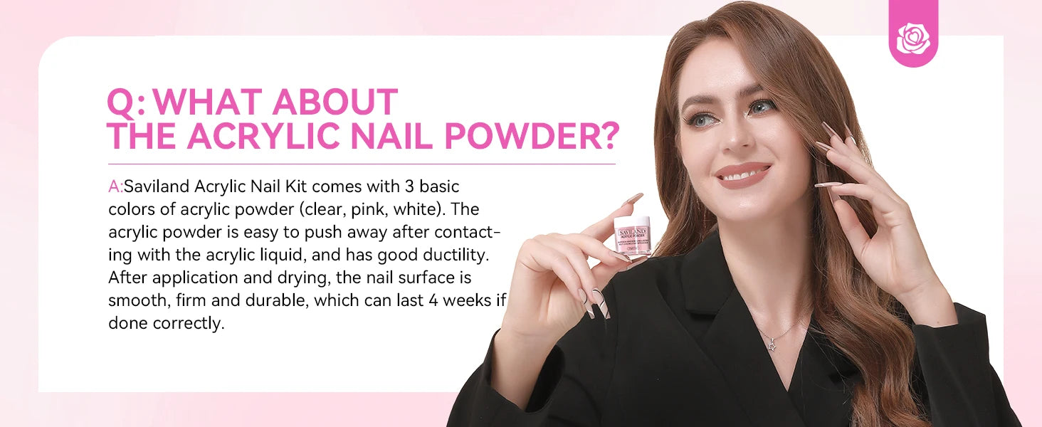 SAVILAND Full Acrylic Nail Kit With UV Nail Lamp Electric Nail Drill Machine Powder Gel Nail Polish Tools For Manicure Nail Art