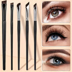 5pcs eyeliner brush set, with tilted fine blade, suitable for precise application - suitable for all skin types.