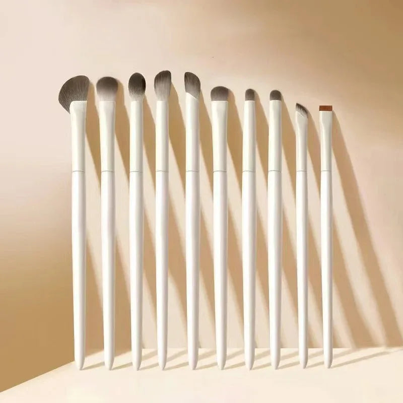 5/8/10Pcs Natural Eye Makeup Brushes Set Detail Eyeshadow Brush Makeup Brush White Ultra Soft Eyeshadow Eyeliner Makeup Tool
