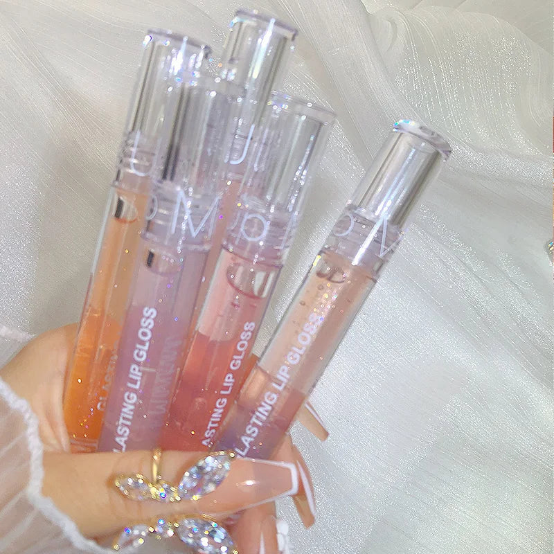 Pearlescent Lip Gloss Mirror Water Light Glass Lip Moisturizing Plump Dilute Lip Lines Soft And Delicate With Glitter Lip Gloss